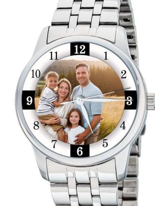 personalisierte Armbanduhr für Herren - Eichmüller Herrenarmbanduhr mit Edelstahlband Zifferblattvariante 04