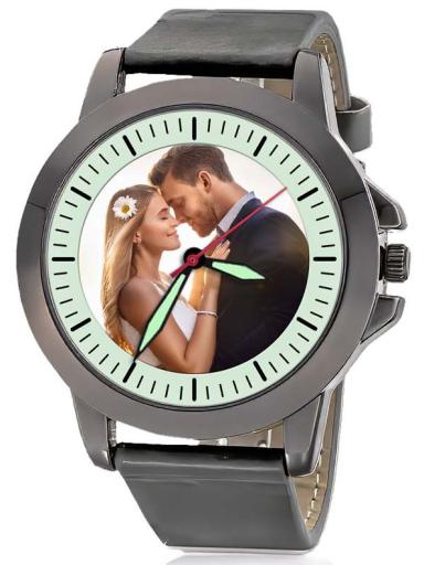 personalisierte Armbanduhr für Herren - Eichmüller Herrenarmbanduhr in schwarz Zifferblattvariante 02