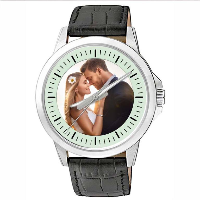 personalisierte Armbanduhr für Herren - Citizen Herrenarmbanduhr mit Lederarmband Zifferblattvariante 02