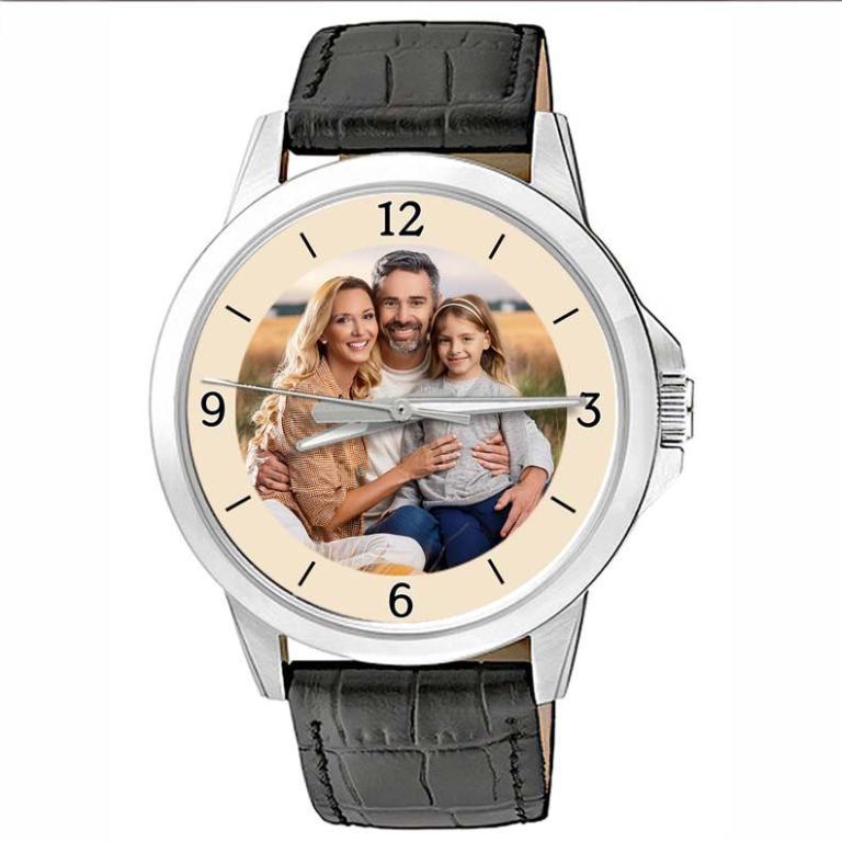 personalisierte Armbanduhr für Herren - Citizen Herrenarmbanduhr mit Lederarmband Zifferblattvariante 03
