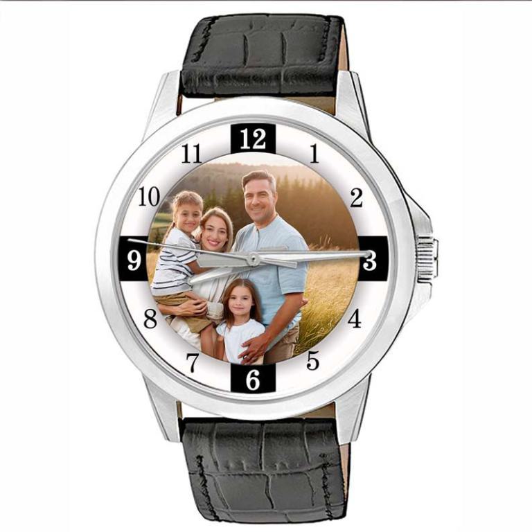 personalisierte Armbanduhr für Herren - Citizen Herrenarmbanduhr mit Lederarmband Zifferblattvariante 04