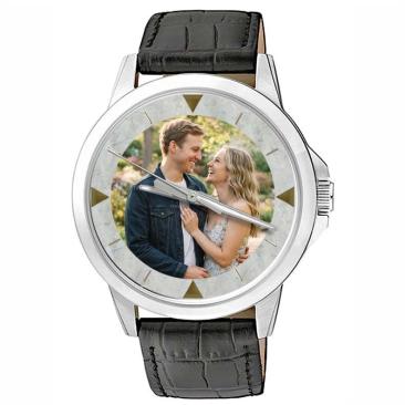 personalisierte Armbanduhr für Herren - Citizen Herren mit Lederarmband, Zifferblattvariante 01