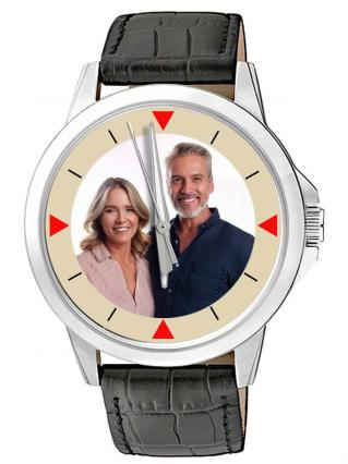 personalisierte Armbanduhr für Herren - Citizen Herrenarmbanduhr mit Lederarmband Zifferblattvariante 01