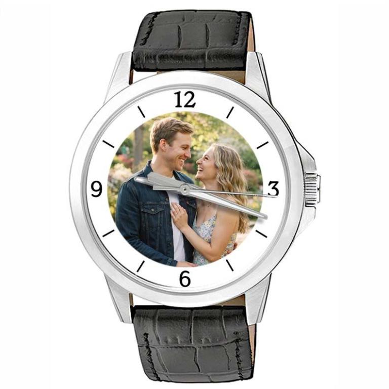 personalisierte Armbanduhr für Herren - Citizen Herren mit Lederarmband, Zifferblattvariante 03