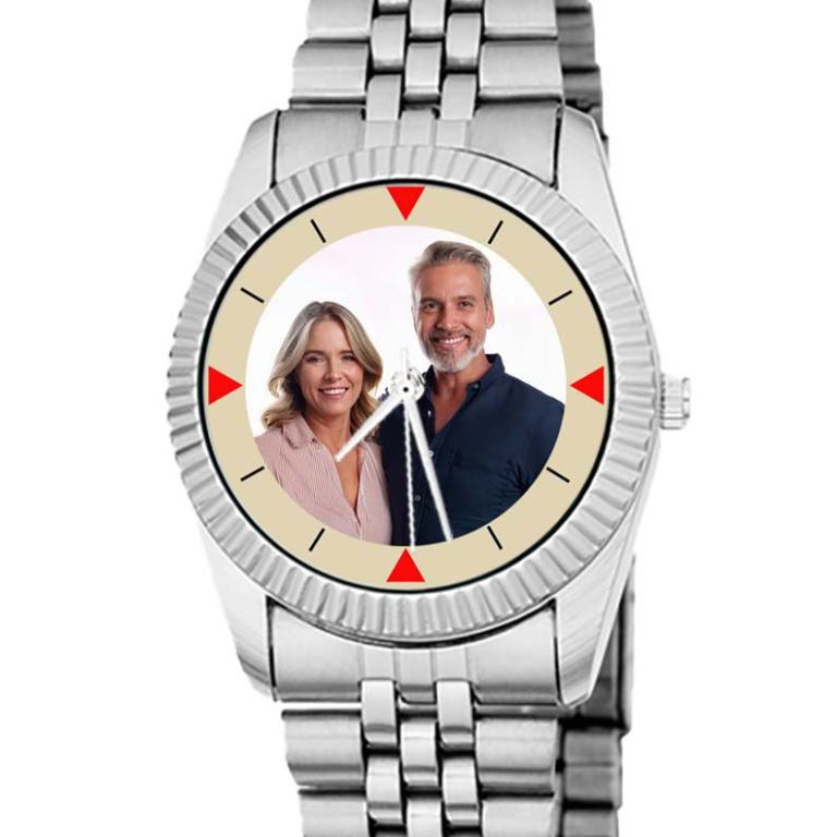personalisierte Armbanduhr für Damen - Eichmüller Damenarmbanduhr mit Edelstahlarmband  Zifferblattvariante 01