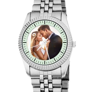 personalisierte Armbanduhr für Damen - Eichmüller Damenarmbanduhr mit Edelstahlarmband  Zifferblattvariante 02
