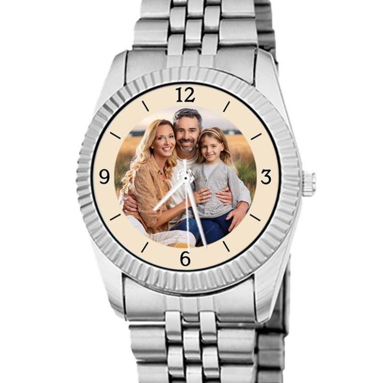 personalisierte Armbanduhr für Damen - Eichmüller Damenarmbanduhr mit Edelstahlarmband  Zifferblattvariante 03