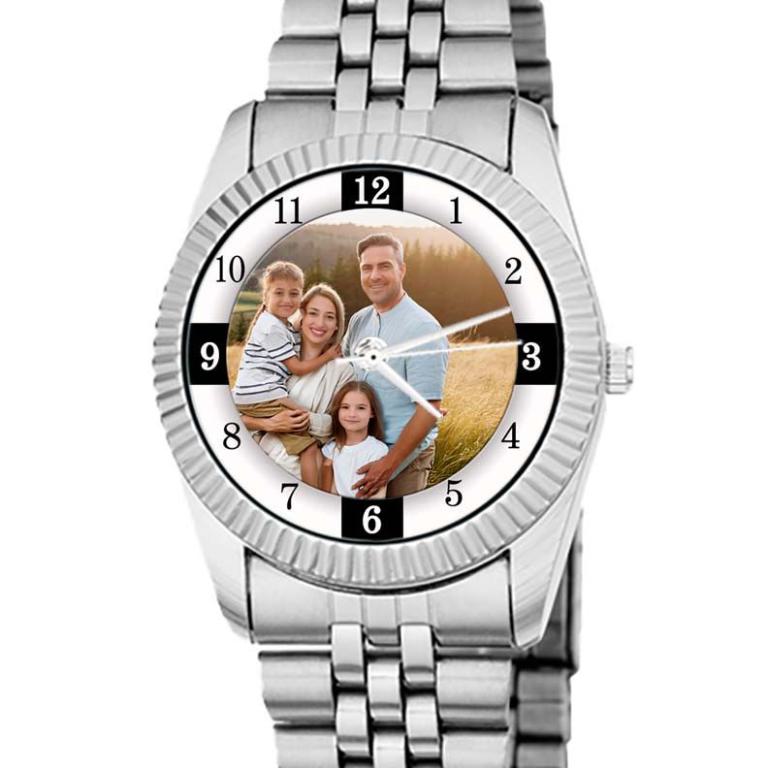 personalisierte Armbanduhr für Damen - Eichmüller Damenarmbanduhr mit Edelstahlarmband  Zifferblattvariante 04