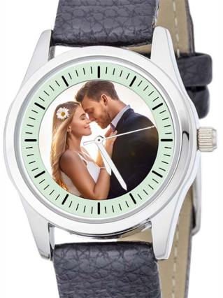 personalisierte Armbanduhr für Damen - Eichmüller Damenarmbanduhr mit Lederarmband Zifferblattvariante 02