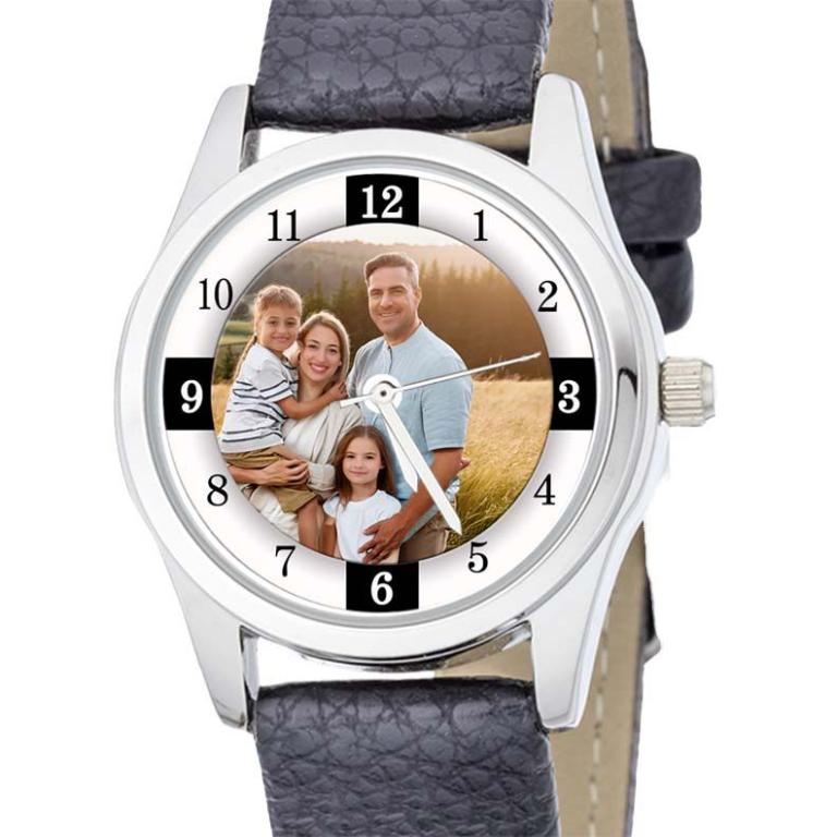personalisierte Armbanduhr für Damen - Eichmüller  Damenarmbanduhr mit Lederarmband Zifferblattvariante 04