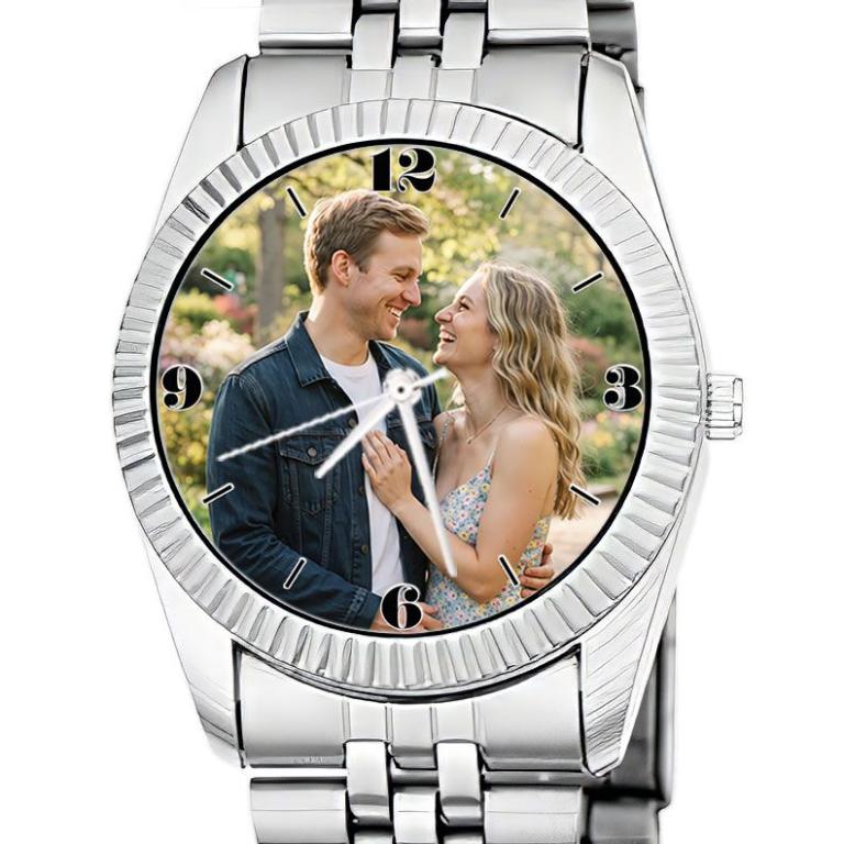 personalisierte Armbanduhr für Damen - Eichmüller Damenarmbanduhr mit Edelstahlarmband Zifferblattvariante 05