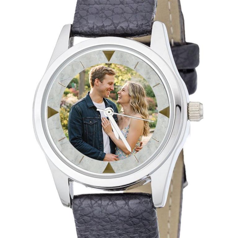 personalisierte Armbanduhr für Damen - Eichmüller Damenarmbanduhr mit Lederarmband Zifferblattvariante 01