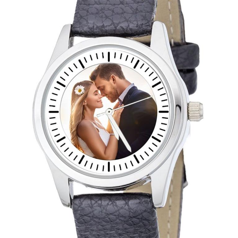 personalisierte Armbanduhr für Damen - Eichmüller Damenarmbanduhr mit Lederarmband Zifferblattvariante 02