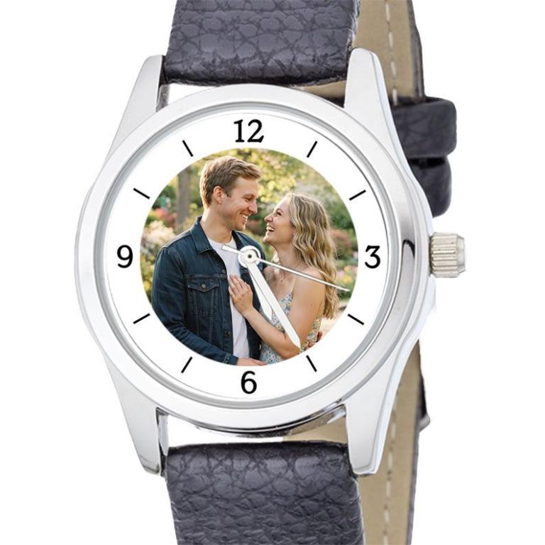 personalisierte Armbanduhr für Damen - Eichmüller Damenarmbanduhr mit Lederarmband Zifferblattvariante 03