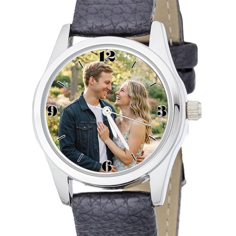 personalisierte Armbanduhr für Damen - Eichmüller Damenarmbanduhr mit Lederarmband Zifferblattvariante 05