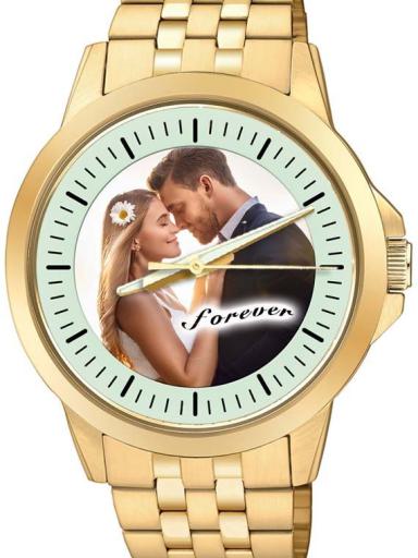 personalisierte Armbanduhr Citizen Herren Gold plattiert