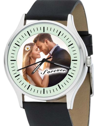 personalisierte Armbanduhr Eichmüller Herren Lederarmband