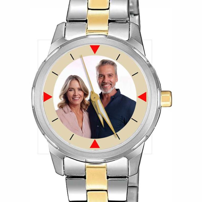 personalisierte Armbanduhr für Damen  - Citizen Damenarmbanduhr in Bicolor Zifferblattvariante 01