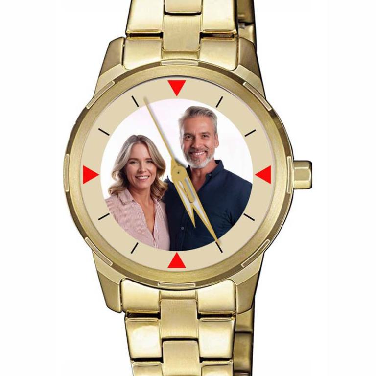 personalisierte Armbanduhr für Damen  - Citizen Damenarmbanduhr in Gold plattiert Zifferblattvariante 01