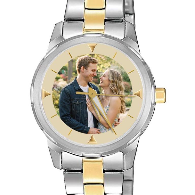 personalisierte Armbanduhr für Damen - Citizen Damenarmbanduhr in Bicolor Zifferblattvariante 01