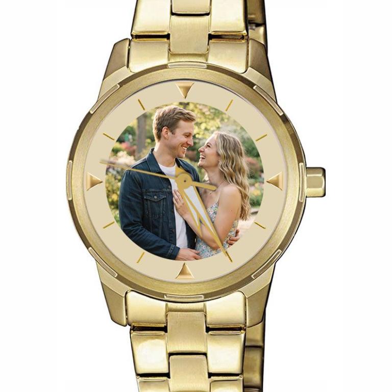 personalisierte Armbanduhr für Damen - Citizen Damenarmbanduhr in Gold plattiert Zifferblattvariante 01